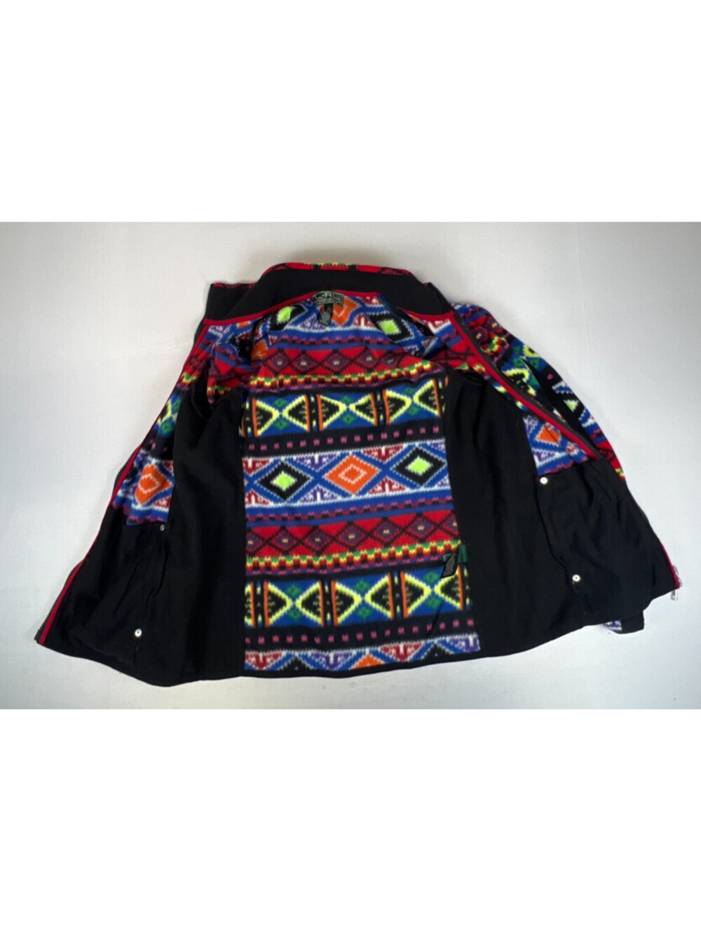 Vintage Lauren Active Ralph Lauren Women L Aztec Fleece Jacket - Picture 5 of 10